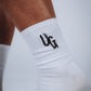 White UG Logo Mid-High Socks