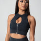 Black Ribbed Crop