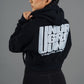 Loose Fit Crop Hoodie Black/Grey