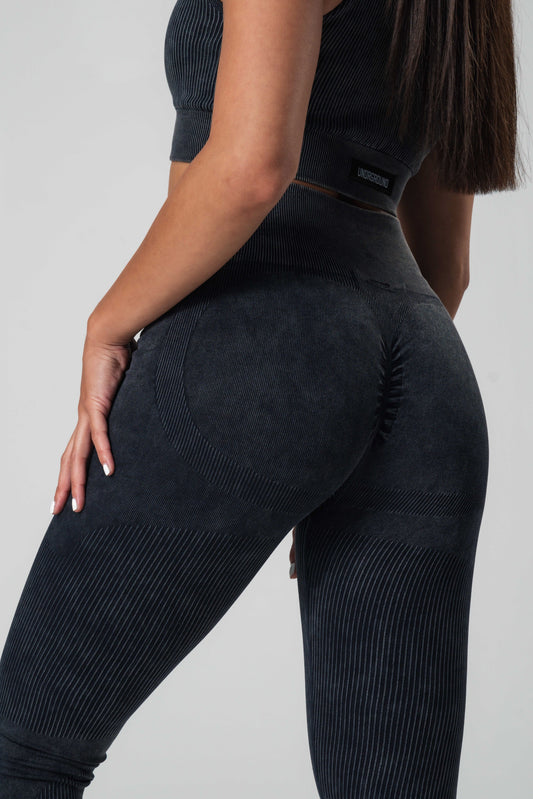 Black Ribbed leggings