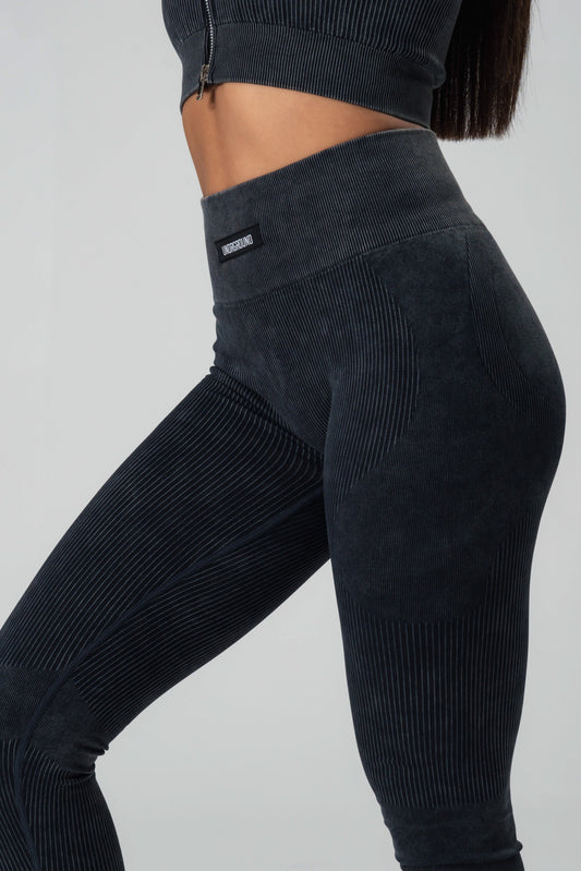 Black Ribbed leggings