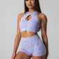 Lilac Ribbed Crop Top