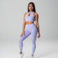 Lilac Ribbed Leggings