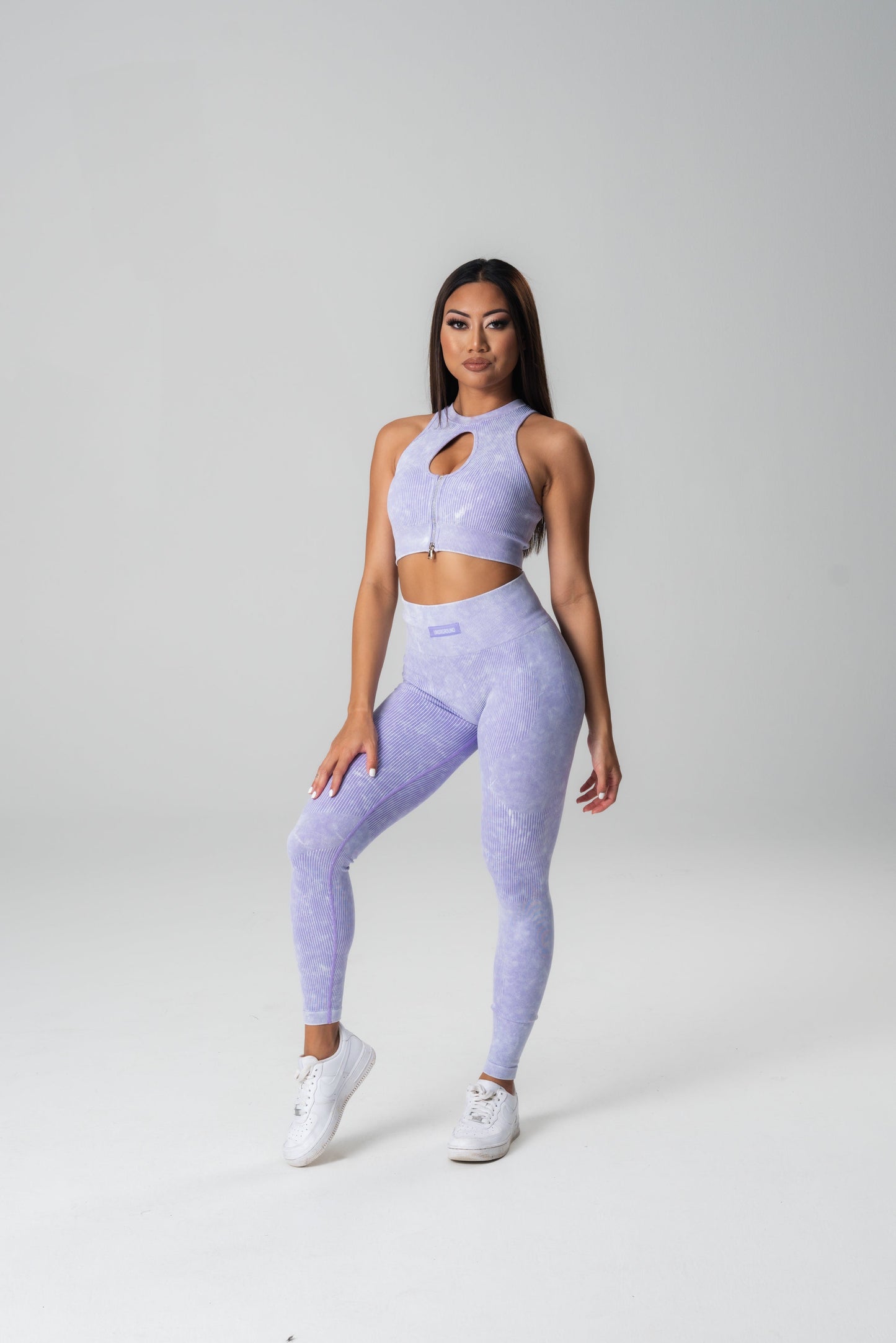 Lilac Ribbed Crop Top