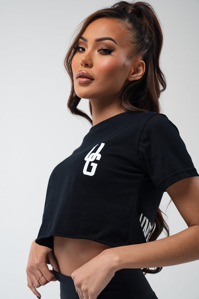 Crop Tee x Black