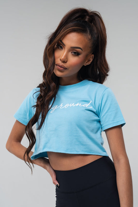 Crop Tee x Baby Blue