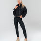 Cotton Zip Up X Black