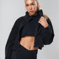 Cotton Zip Up X Black