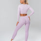 Dusty Pink Zipped Leggings