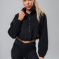 Cotton Zip Up X Black