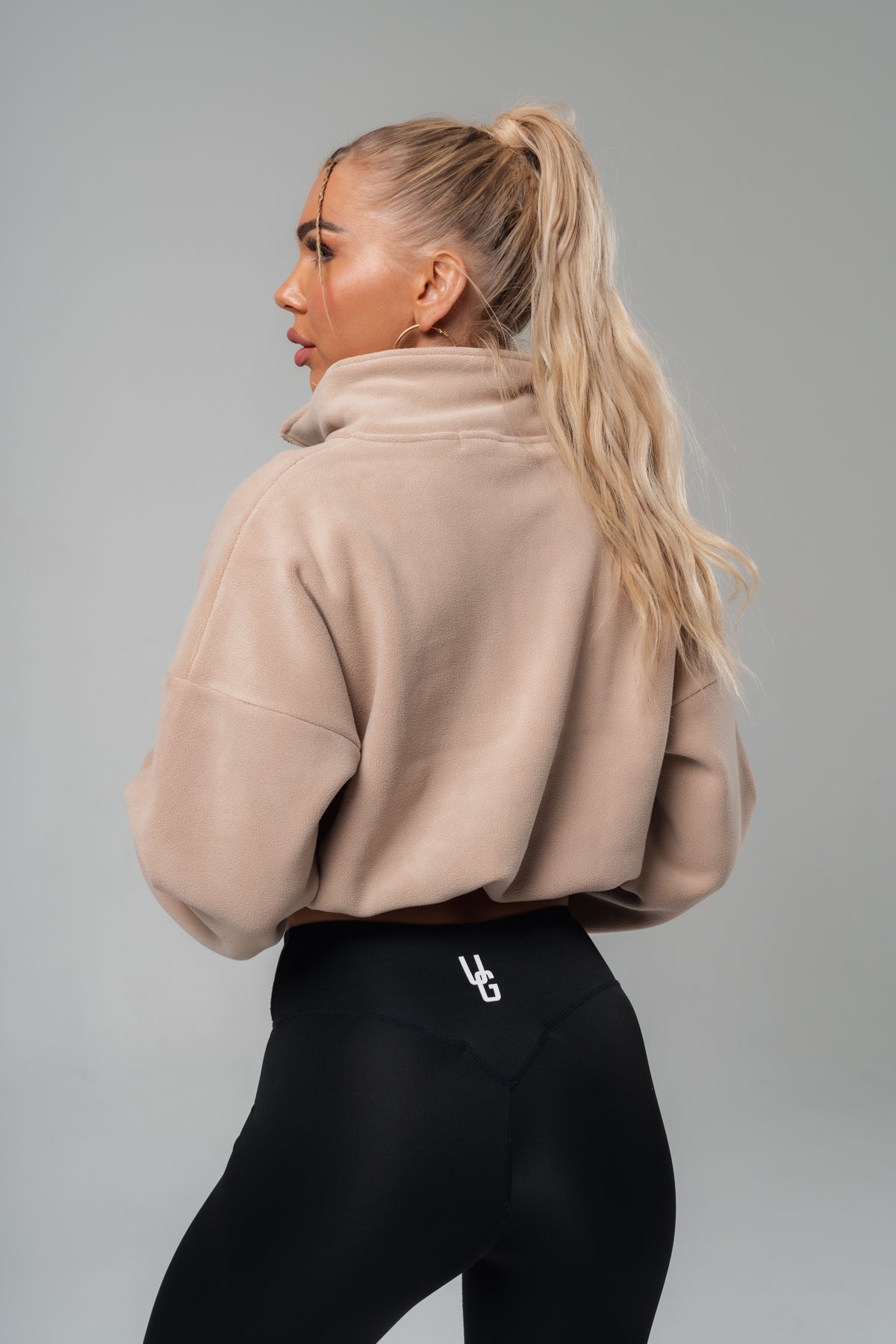 Cotton Zip Up X Nude