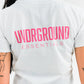 Fitted White Tee x Pink