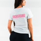 Fitted White Tee x Pink