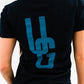 Fitted Black Tee x Blue