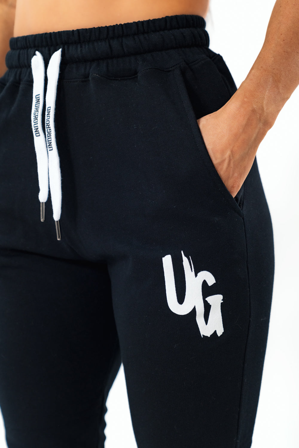 Black Puff Print Joggers (UNISEX)