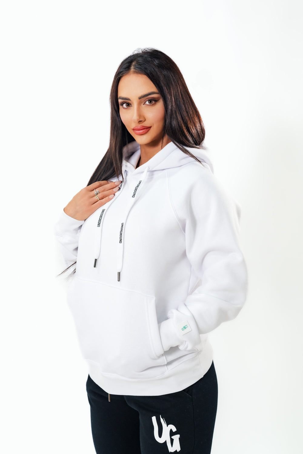 White UG Warm Up Hoodie (UNISEX)